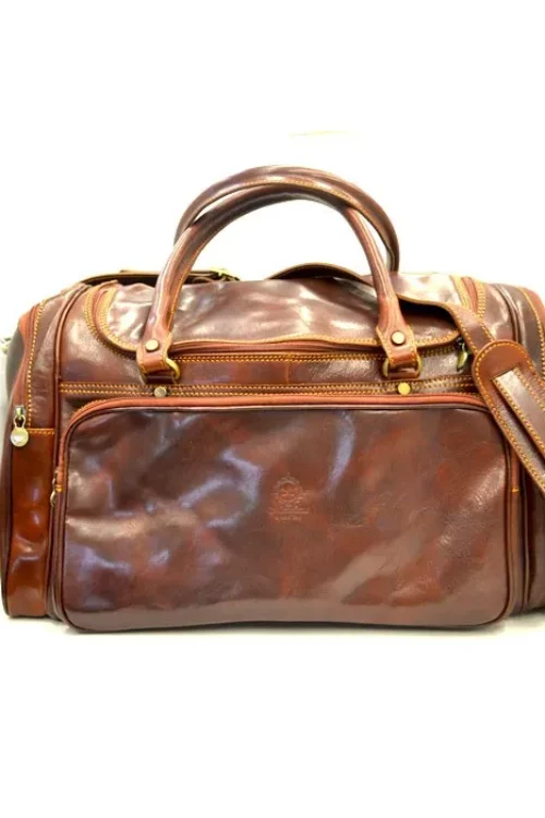 Travel Leather Bag ‘Nerone’