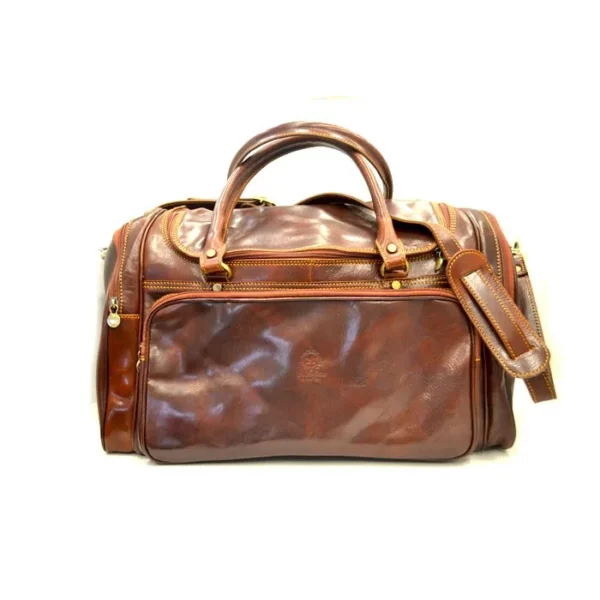 Travel Leather Bag 'Nerone'