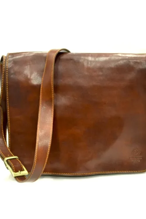 Leather Messenger Bag ‘Tiberio’