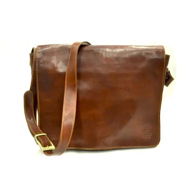 Leather Messenger Bag 'Tiberio'