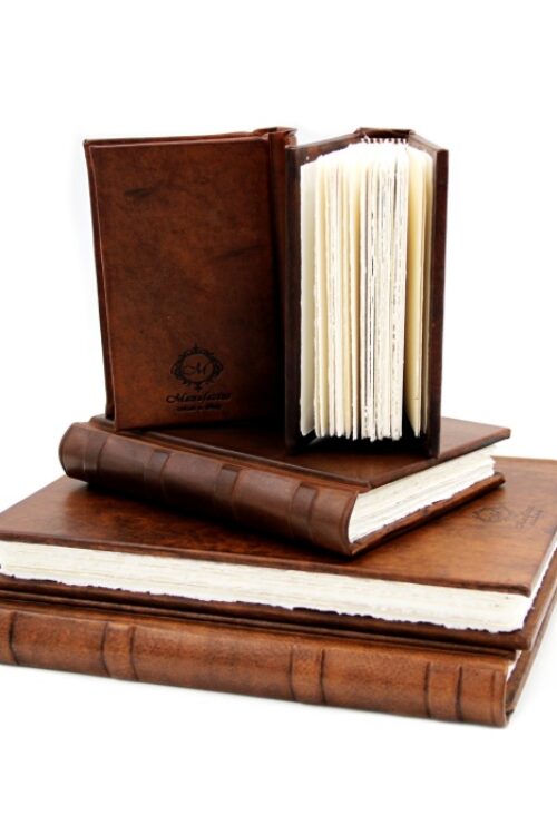 Leather Journal with Cotton ‘Amalfi’ Handmade Paper