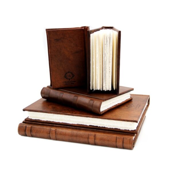 Leather Journal with Cotton 'Amalfi' Handmade Paper